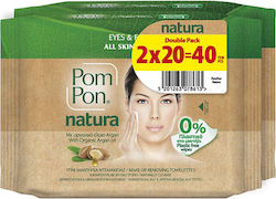 Pom Pon Natura Кърпички Премахване на Грим 40бр Pom Pon Natura Кърпички Премахване на Грим 40бр
