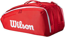 Wilson Super Tour Чанта Раници Тенис 15 ракети Червена