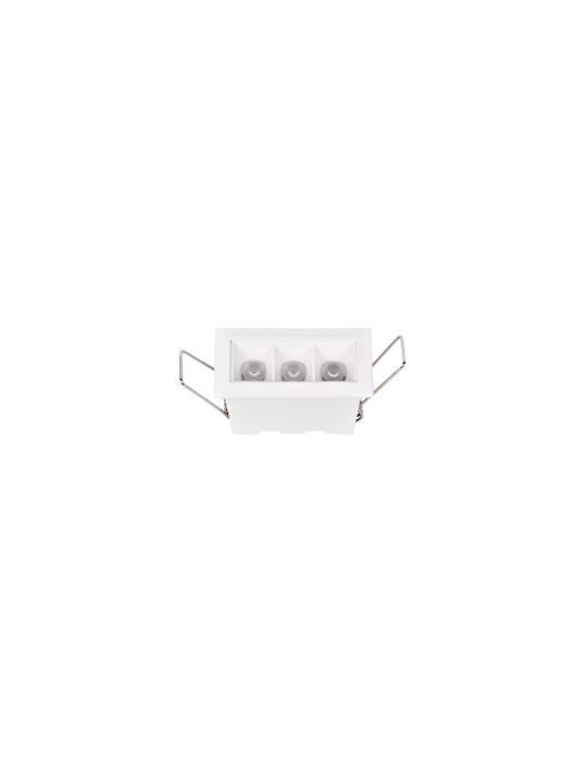 Inlight Metallic Recessed Spot with Integrated LED and Natural White Light White 1pcs