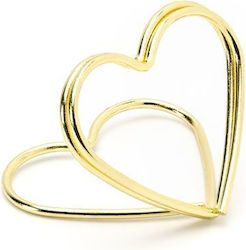 Heart Gold Place Card Holder 10 Pieces