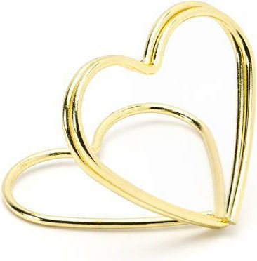 Herz-Gold-Platzkartenhalter 10 Stück