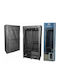 ArteLibre Fabric Wardrobe with Zipper and Shelves in Gray Color 90x45x170cm