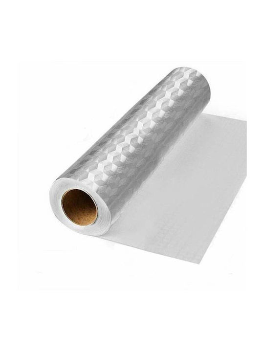 Rola de protecție autocolantă pentru blat de bucătărie Siks, impermeabilă, 61 x 300 cm, argintie