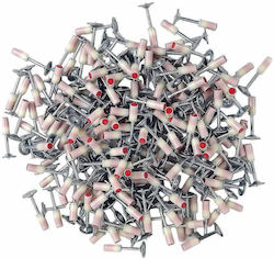 Set de cuie cu vârf ciupercă Siks, pistol autopropulsat, 100 bucăți, 7,2 mm, alb argintiu