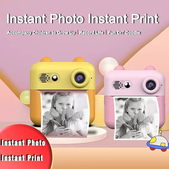 ACP Instant Детски Фотоапарат с Термален Печат Розова