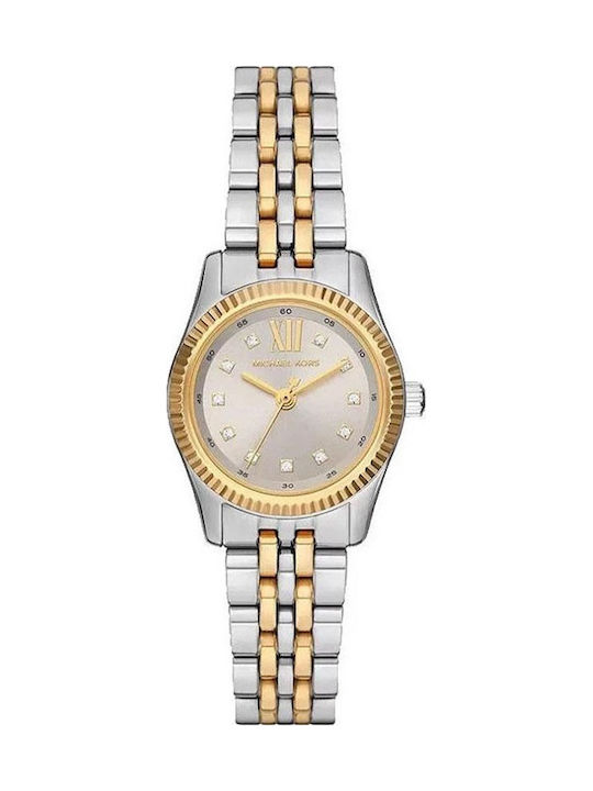 Michael Kors Lexington Damen Uhr Chronograph mit Silber Metallarmband