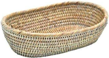 White Ψωμιέρα από Rattan Λευκή