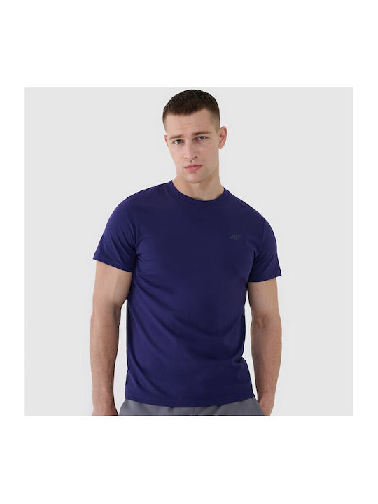 4F Tricou Cu Mânecă Scurtă Albastru Marin