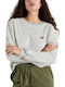 Women's Long Sleeve Sweater Cotton Grey