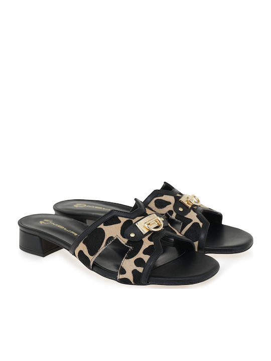 Mourtzi Leder Flache Sandalen für Damen Giraffe...
