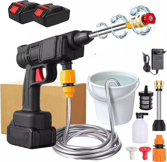 Pistol de apă fără fir cu presiune înaltă, motor de 1500W, debit de apă reglabil, 2 seturi de baterii EU, electric