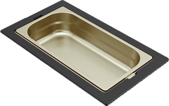 Μπολ Ανοξείδωτο Νεροχύτη Sintesi Frame Gold Kf011065gd Elleci