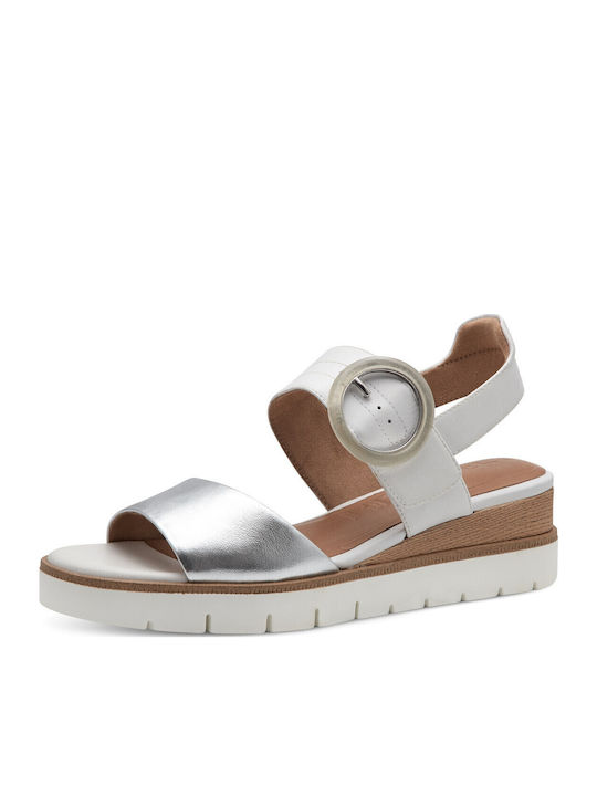 Tamaris Ανατομικές Καλοκαιρινές Γυναικείες Πλατφόρμες Λευκές - Main Image