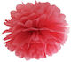 Rotes Papier-Pom-Pom 35 cm