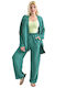 Femei Green Set cu Pantaloni cu elastic cu Croială Dreaptă