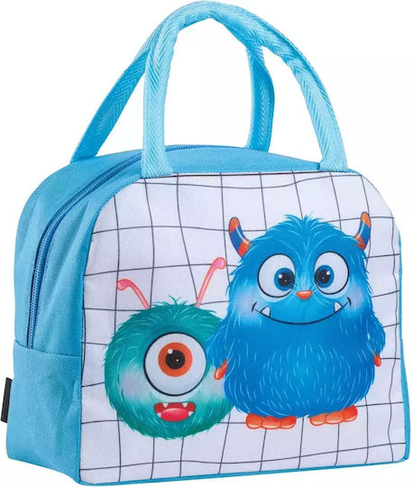 Kentia Mostro School Insulated Hand Lunch Bag Blue 19 x 13 x 23cm