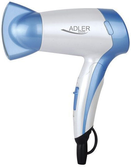 Uscător de păr de călătorie pliabil 1200 W 2 trepte de putere alb albastru