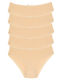 Висока талия Дамско Слип Мултипак с дантела Beige