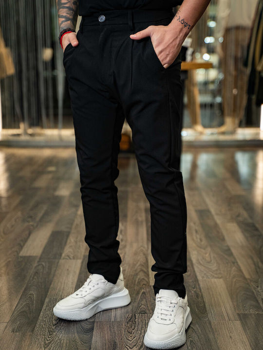 Ανδρικό Παντελόνι Τζιν με Relaxed Tapered Εφαρμογή Black