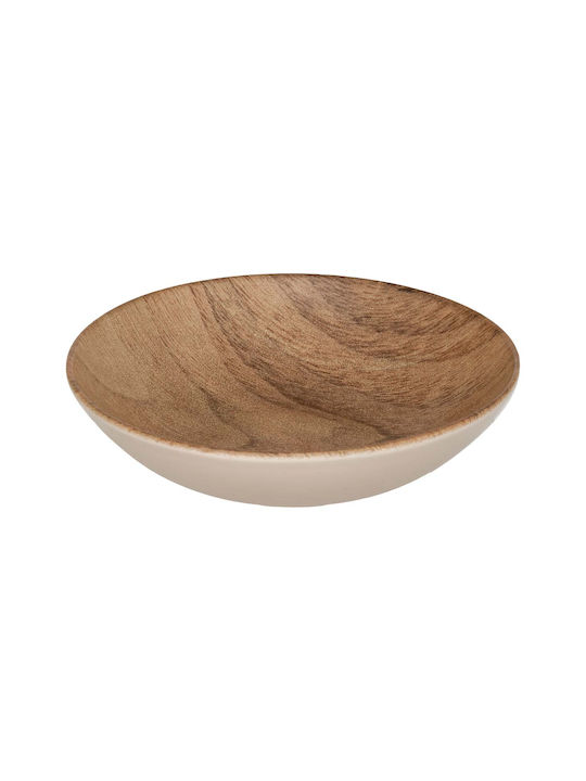 S-d Mood Plate Soup Ceramic Brown with Diameter 22cm