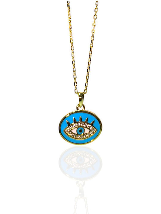 Jools Necklace from Gold Plated Silver with Zircon