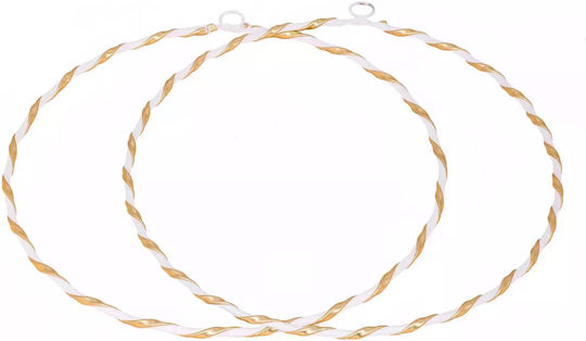 Hochzeitskronen Weißes Emaille Vergoldetes Leder 051178 051178 Messing
