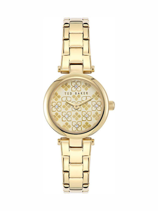 Ted Baker Crystals Women's Watch with Gold Metal Bracelet