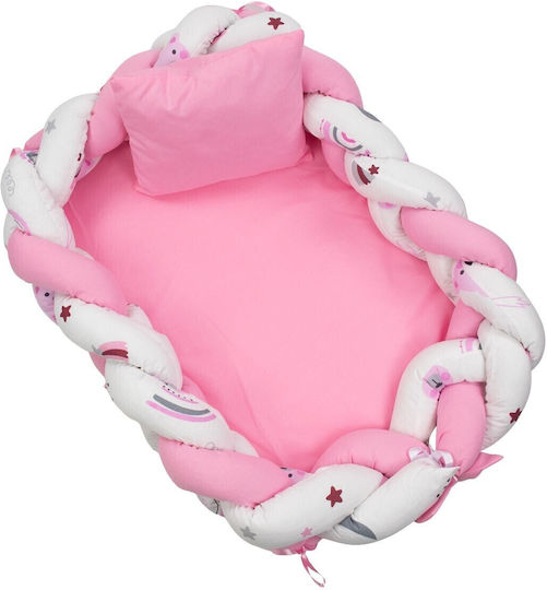 Kamtex Baby Бебешка възглавница-гнездо Pink 45x70бр