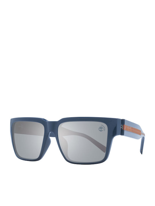 Timberland Men's Sunglasses with Blue Plastic Frame and Gray Lens TB9336-H 20R