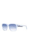 Timberland Unisex Sunglasses with Transparent Plastic Frame and Blue Gradient Lens TB9343 26D