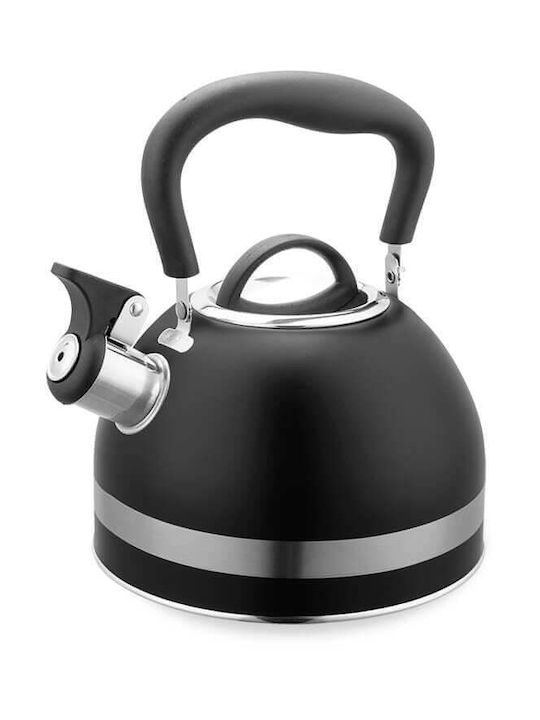 Maestro Teapot Stainless Steel Black 1800ml