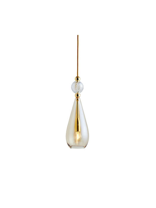 Ebb & Flow Pendant Light Light Blue with Crysta...