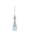 Ebb & Flow Pendant Light Blue with Crystals for Socket E14, E.14 12.5x12.5cm