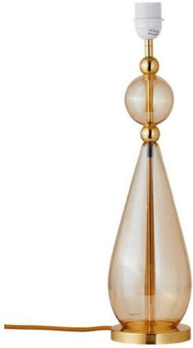 Table Lamp Base 1xE27 Blown Glass 47cm Gold Metal Smykke Ebb&flow Ba101131 Black-Gold