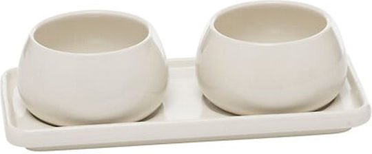 Secret de Gourmet Dessert Divided Serving Plate White 20x10x6.5cm 3pcs