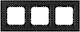 Sonata Triple Frame Black Frosted Glass R-3rgc 79 33