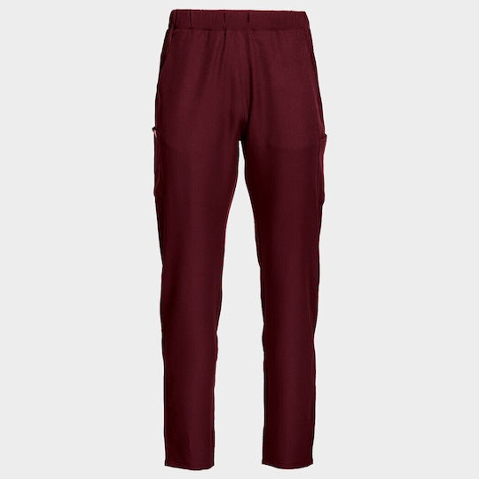 Be Unique Unisex Burgundy Medical Pants