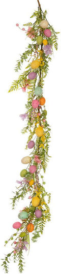 Garland Pink Flowers Colorful Eggs 150cm