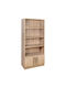 Kids Wooden Bookcase Brown 80x80x180cm