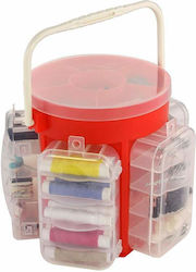 Siks Portable Sewing Kit Set Complete Sewing Tailoring Case 210 Accessories Thread Needles Buttons Red