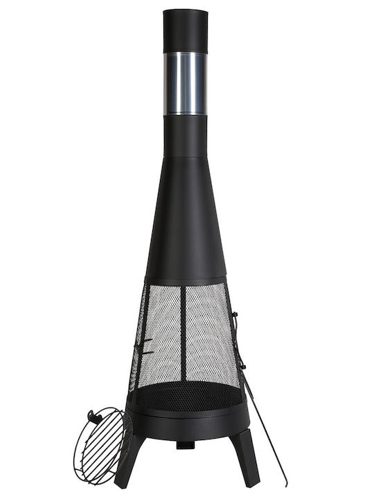 Vevor 20 Zoll Chiminea Outdoor Holzfeuerstelle Grill mit Netz & Kaminmantel