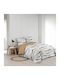 Douceur d'Intérieur Duvet Cover Set Cotton Queen with 2 Pillowcases 240x220 Natura Natura