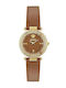 Versace Reve Lady Γυναικείο Ρολόι Μπαταρίας με Καφέ Δερμάτινο Λουράκι