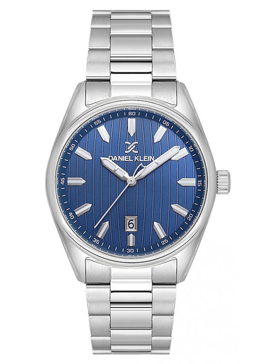 Daniel Klein Γυναικείο Ρολόι 42mm Χρονογράφος Μπαταρίας με Ασημί Μεταλλικό Μπρασελέ