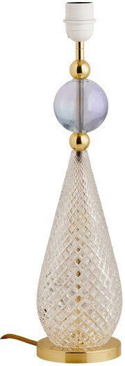 Table Lamp Base 1xe27 Crystal Checkered 47cm Gold Metal Smykke Ebb&flow Ba101137 Black-Gold