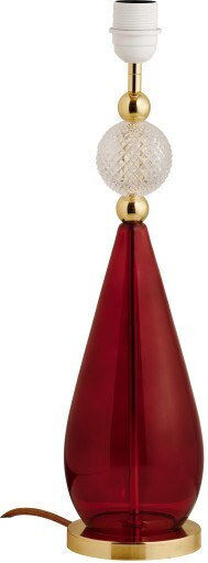 Table Lamp Base 1xE27 Blown Glass Sphere Crystal Checkered 47cm Gold Metal Smykke Ebb&flow Ba101164 Petrol Turquoise