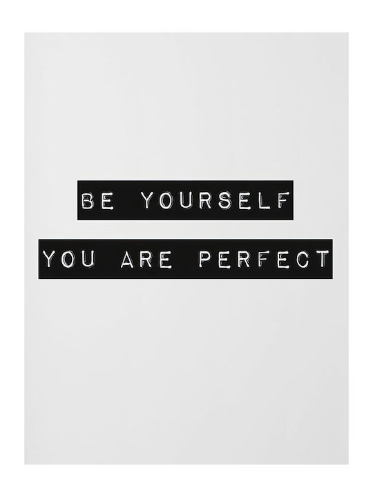 Quote Poster Be Yourself Pst25156 21cm X 30cm Λευκό Ξύλινο Κάδρο