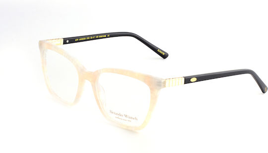 Alexander Wintsch 8323 C4 Women's Cat-Eye White Prescription Eyeglass Frames