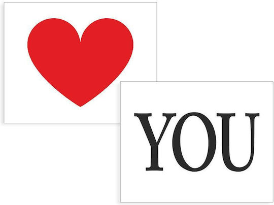 Autocolante pentru pantofi "Heart You" 2 bucăți