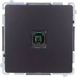 Priză telefonică Simon Basic RJ11 universală, modul simplu, negru BMTU.01/49 Priză telefonică Simon Basic RJ11 universală, modul simplu, negru BMTU.01/49
